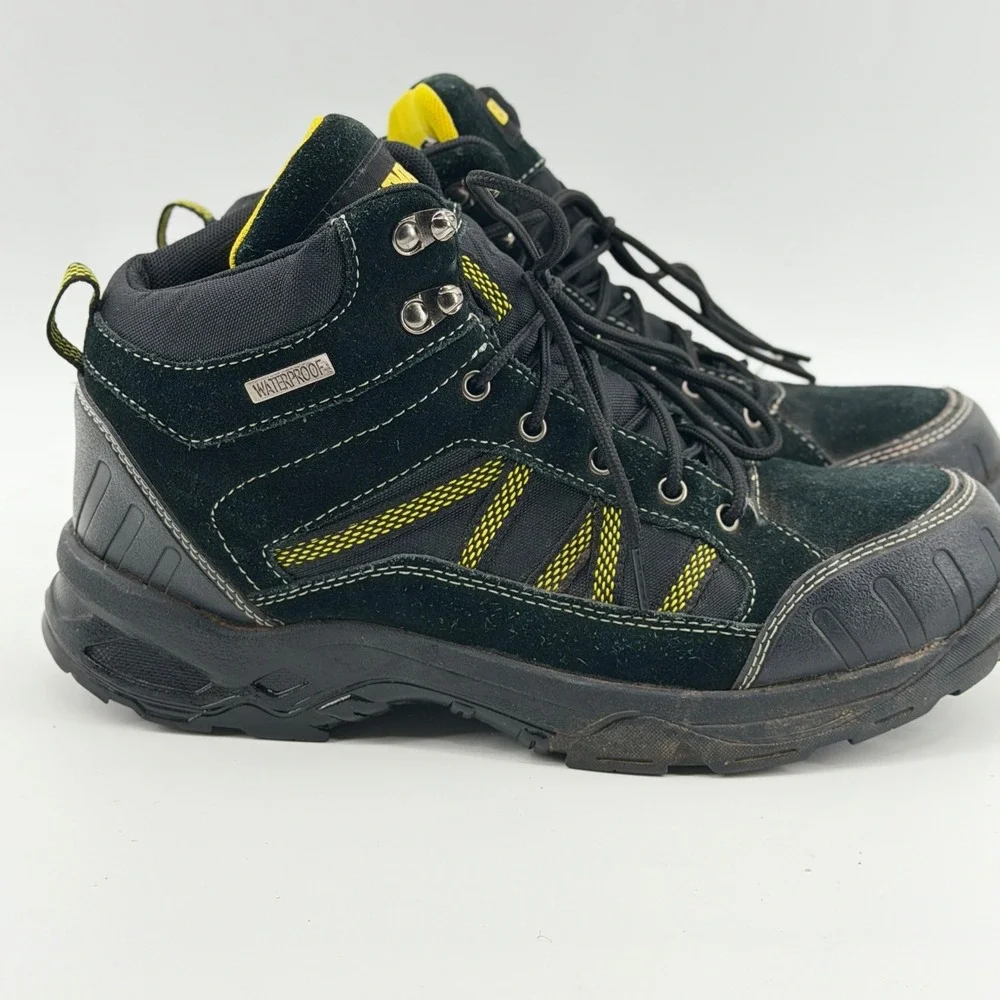 Brahma Mens Waterproof Steel Toe Work Boots Black Yellow MNBR28ES002 Size 8